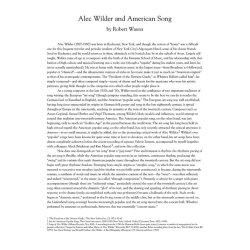 Alec Wilder - 25 Songs for Solo Voice