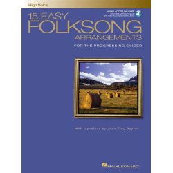 15 Easy Folksong Arrangements For High Voice (Book And CD)
