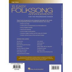 15 Easy Folksong Arrangements For High Voice (Book And CD)