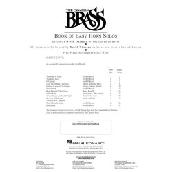Canadian Brass Book of Easy Horn Solos (French Horn / Piano)