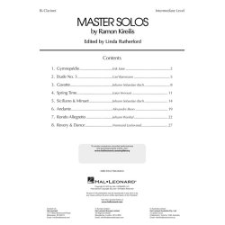 Master Solos Intermediate Level - Clarinet (Clarinet / Piano)