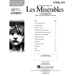 Les Miserables Play-Along Pack - Violin