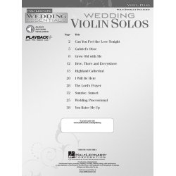 WEDDING ESSENTIALS SERIES WEDDING VIOLIN SOLOS VLN BOOK/CD