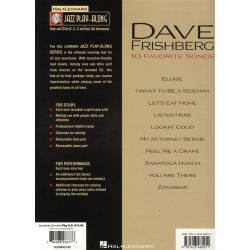 Jazz Play-Along: Dave Frishberg: 10 Favourite Songs (Book &amp; CD)