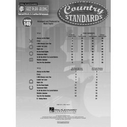 Jazz Play-Along Volume 145: Country Standards
