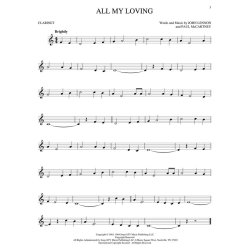 THE BEST OF THE BEATLES FOR CLARINET BOOK