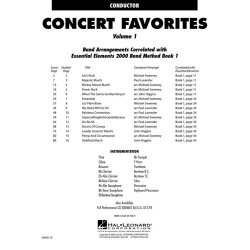 Concert Favorites Vol. 1 - Conductor : 15 Easy Selections for Concert Band