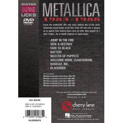 Legendary Guitar Licks: Metallica 1983-1988 (DVD)