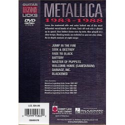 Legendary Guitar Licks: Metallica 1983-1988 (DVD)