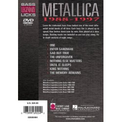 Legendary Bass Licks: Metallica (1988-1997) DVD
