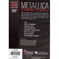 Legendary Bass Licks: Metallica (1988-1997) DVD