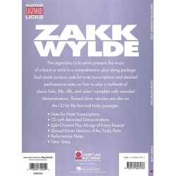 Zakk Wylde: Guitar Legendary Licks (Book and CD)