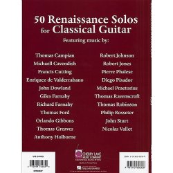 50 Renaissance Solos For Classical Guitar