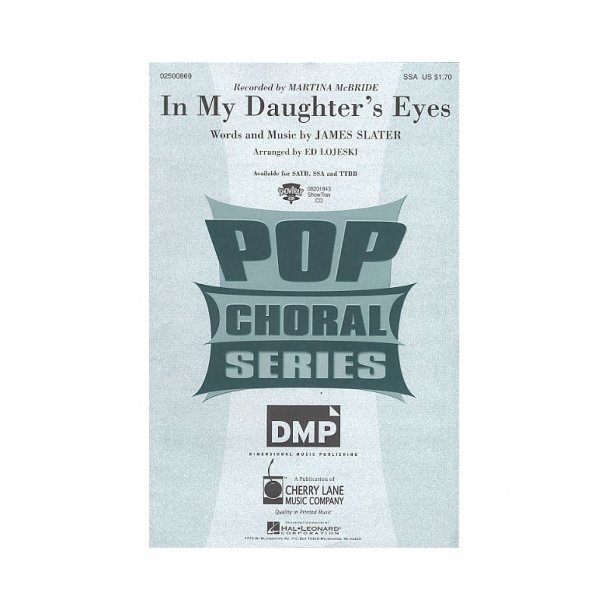 James Slater: In My Daughter's Eyes (SSA)