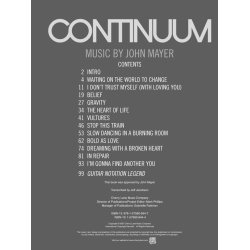 John Mayer: Continuum (Play It Like It Is Guitar)