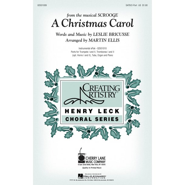 Leslie Bricusse: A Christmas Carol (arr. Martin Ellis SATB/2-Part)