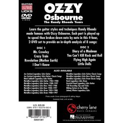 Ozzy Osbourne The Randy Rhoads Years Gtr 2 Dvds
