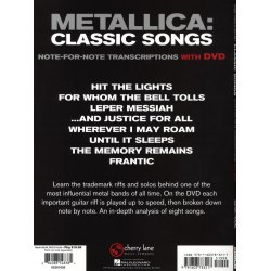 Metallica: Classic Songs - Guitar (Book/DVD)