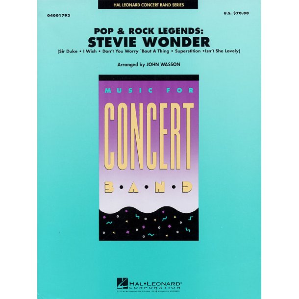 Pop &amp; Rock Legends: Stevie Wonder : Sir Duke - I Wish - Don't You Worry 'Bout A Thing - Superstition - Isn't She Lovely