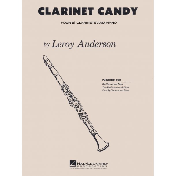 Clarinet Candy : Bb Clarinet Quartet with Piano Accompaniment