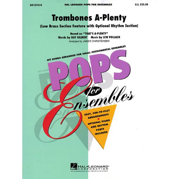Trombones A-Plenty : Low Brass Ensemble (w/opt. rhythm section)