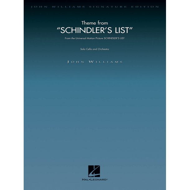 Theme from Schindler's List (Cello and Orchestra) : Score and Parts