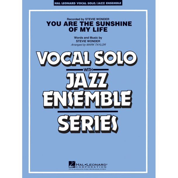 You Are the Sunshine of My Life [Key: C] : Vocal Solo or Tenor Sax Feature