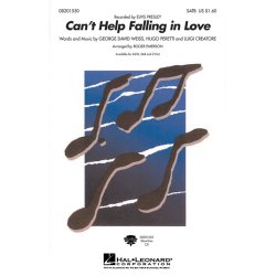 Elvis Presley: Can't Help Falling In Love (SAB Songbook)