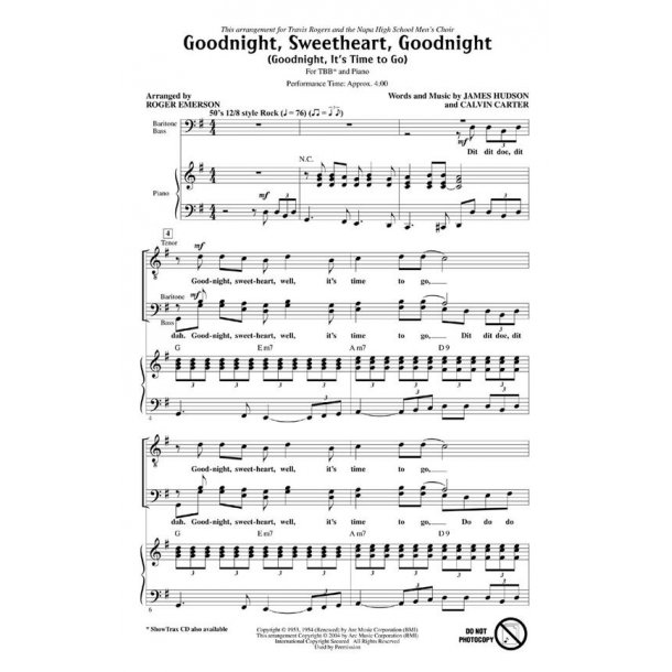 Goodnight, Sweetheart, Goodnight