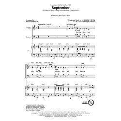 EARTH WIND & FIRE SEPTEMBER (BRYMER MARK) SAB CHORAL