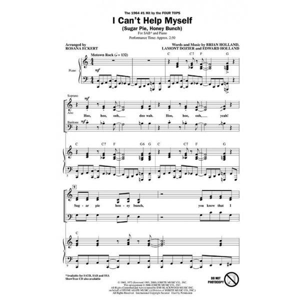 I Can't Help Myself (Sugar Pie, Honey Bunch) : The 1964 #1 Hit by the Four Tops