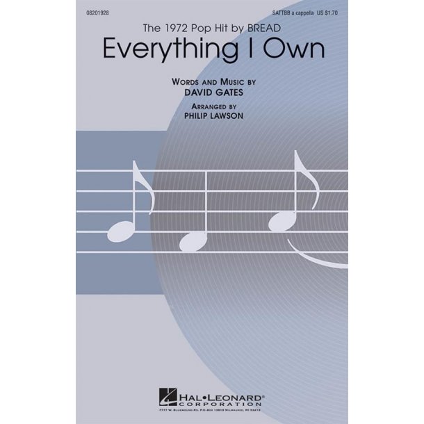 David Gates: Everything I Own (SATTBB)