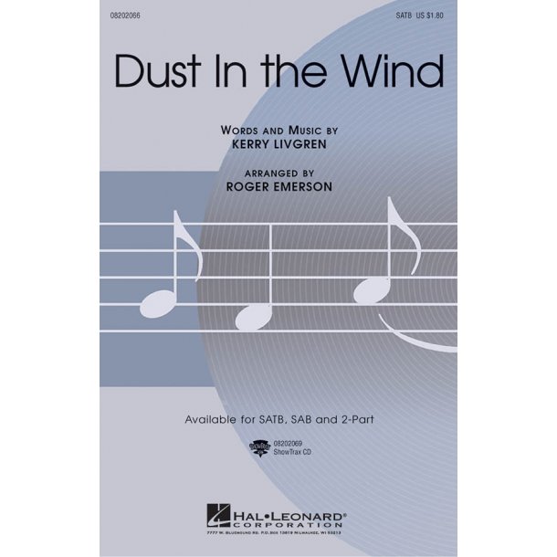 DUST IN THE WIND (EMERSON ROGER) SATB CHORAL