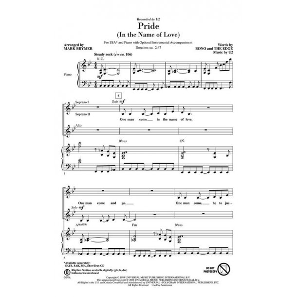 U2: Pride (In The Name Of Love)