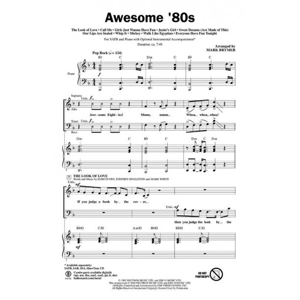 Awesome 80s Medley (Arr. Brymer) (ShowTrax CD)