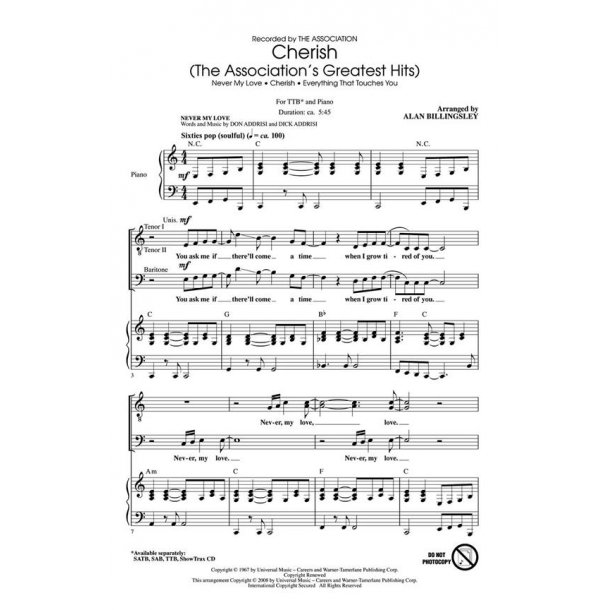 Cherish (The Association's Greatest Hits) : (Medley)