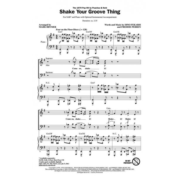 Peaches And Herb: Shake Your Groove Thing (SAB)