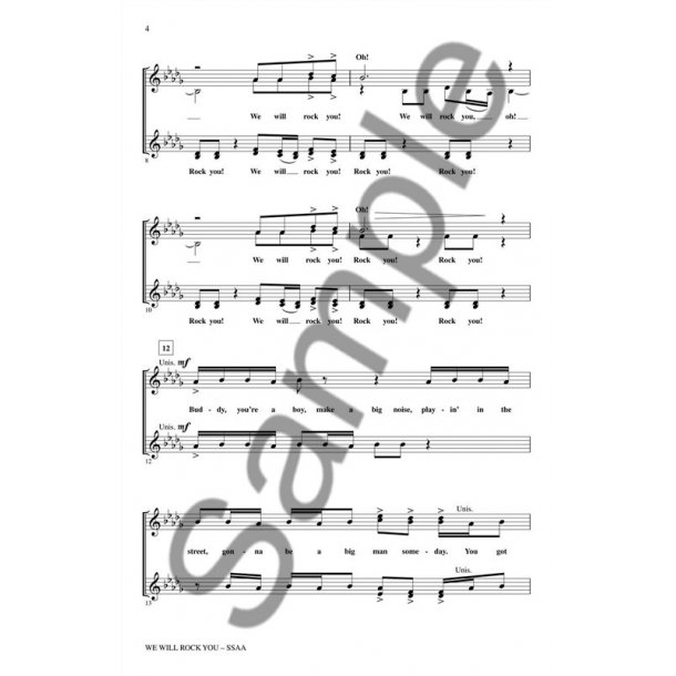 Queen: We Will Rock You (SSAA)