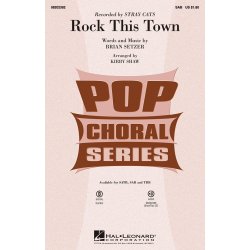 Setzer Brian Rock This Town (Arr Shaw Kirby) Sab Choral