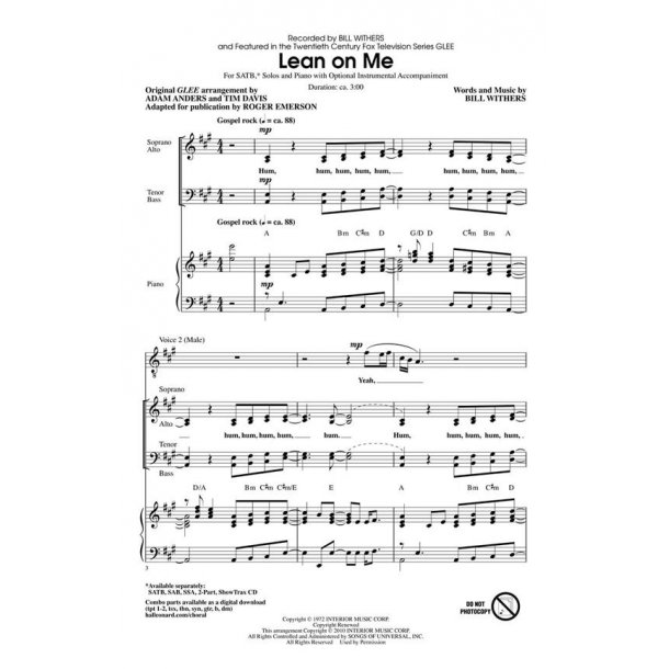 Glee: Lean On Me (Show Trax CD)