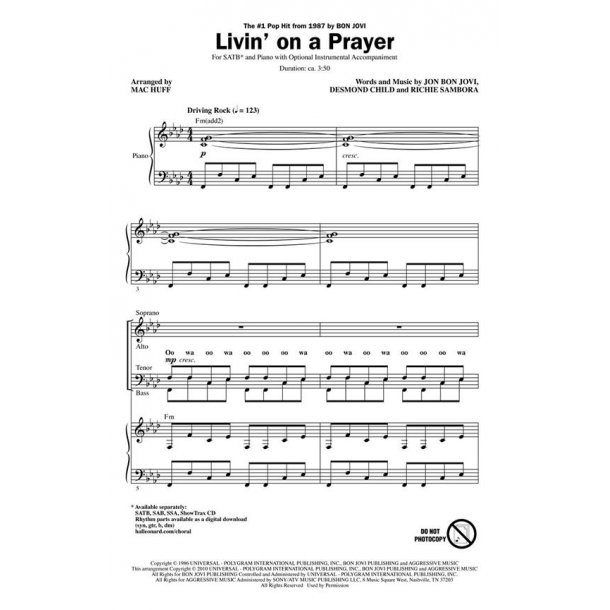 Bon Jovi: Livin' On A Prayer (ShowTrax CD)