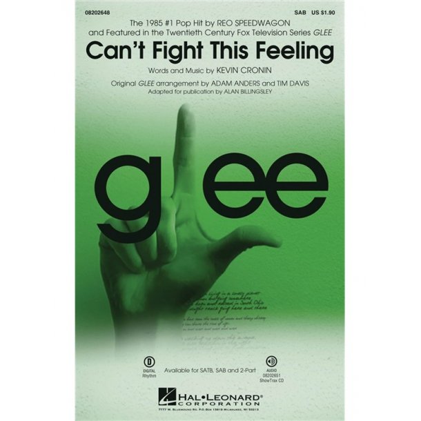 REO SPEEDWAGON CAN'T FIGHT THIS FEELING (ARR ANDERS/DAVIS) GLEE SAB