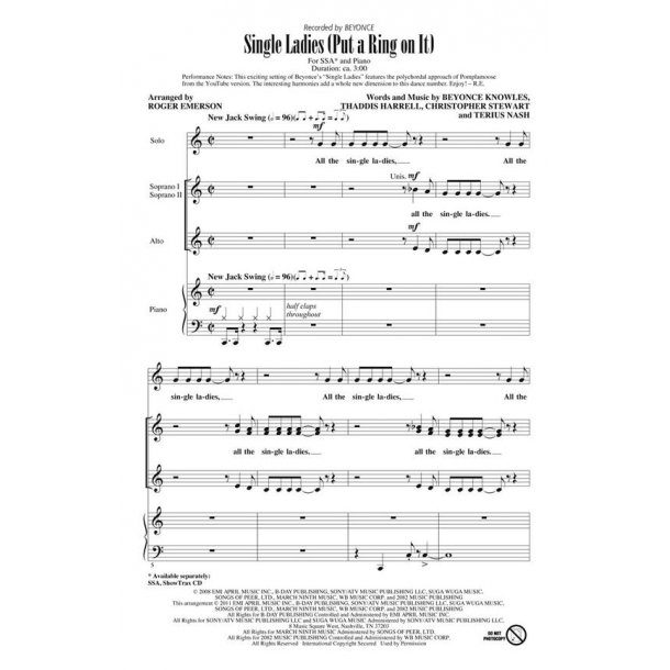 Single Ladies : Put a Ring on It