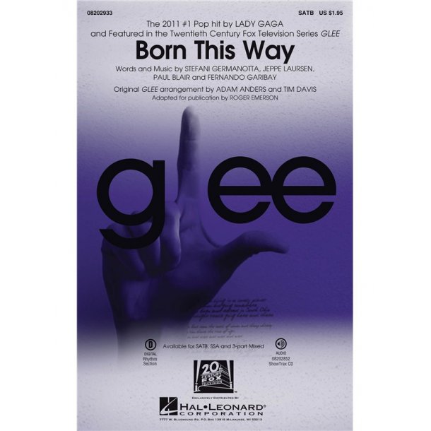 LADY GAGA BORN THIS WAY (EMERSON ROGER) SATB CHORAL