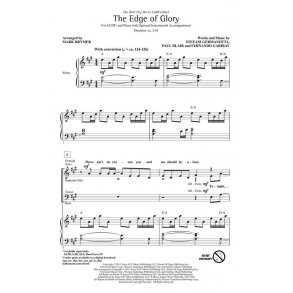 Lady Gaga: The Edge Of Glory (Arr. Brymer) (ShowTrax CD)