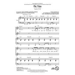 COLDPLAY FIX YOU (ED BRYMER MARK) SSA CHORAL