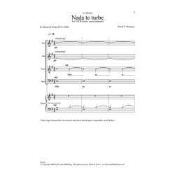 Montoya Nada Te Turbe Satb Chor