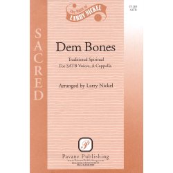 DEM BONES (NICKEL LARRY) SATB A CAPPELLA CHORAL