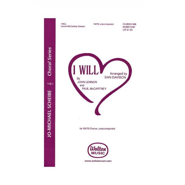 The Beatles: I Will (SATB)