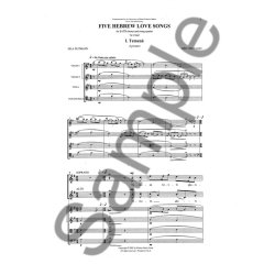 Eric Whitacre: Five Hebrew Love Songs (Score)